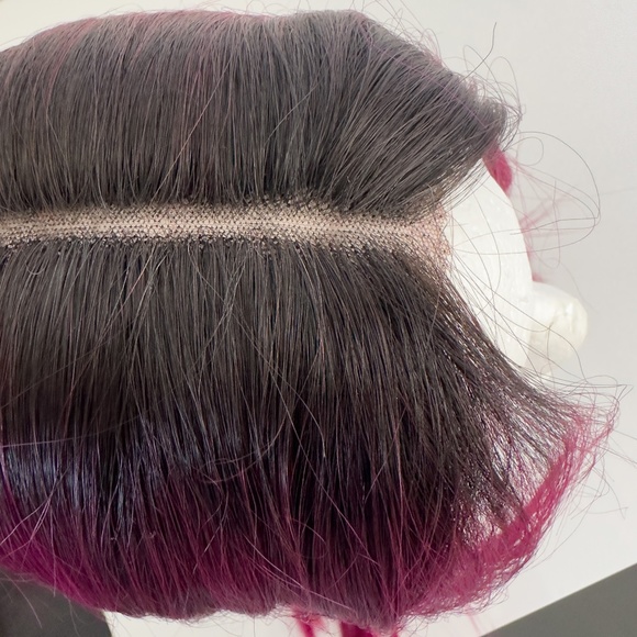 Dark Red Synthetic Front Lace Wig - Picture 3 of 4